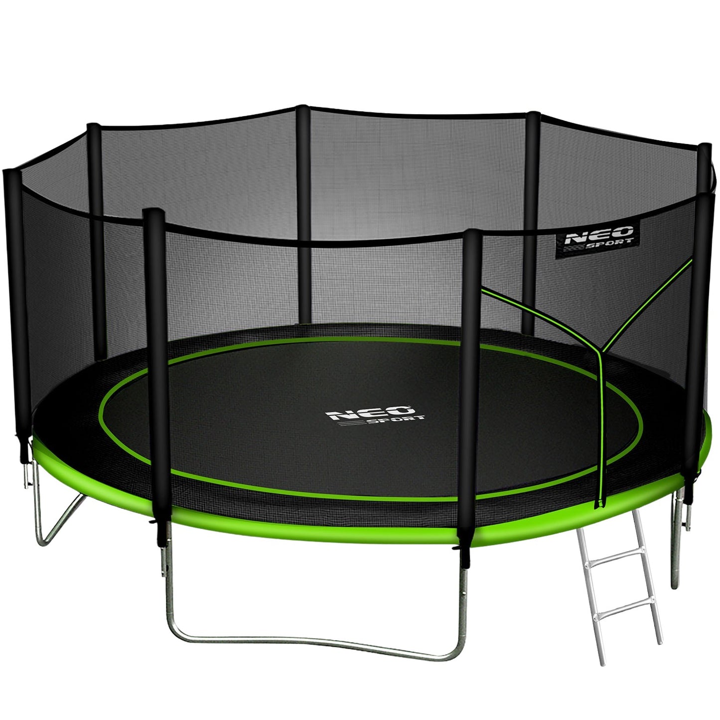 Garden trampoline 14ft/435cm with outdoor net and ladder Neo-Sport