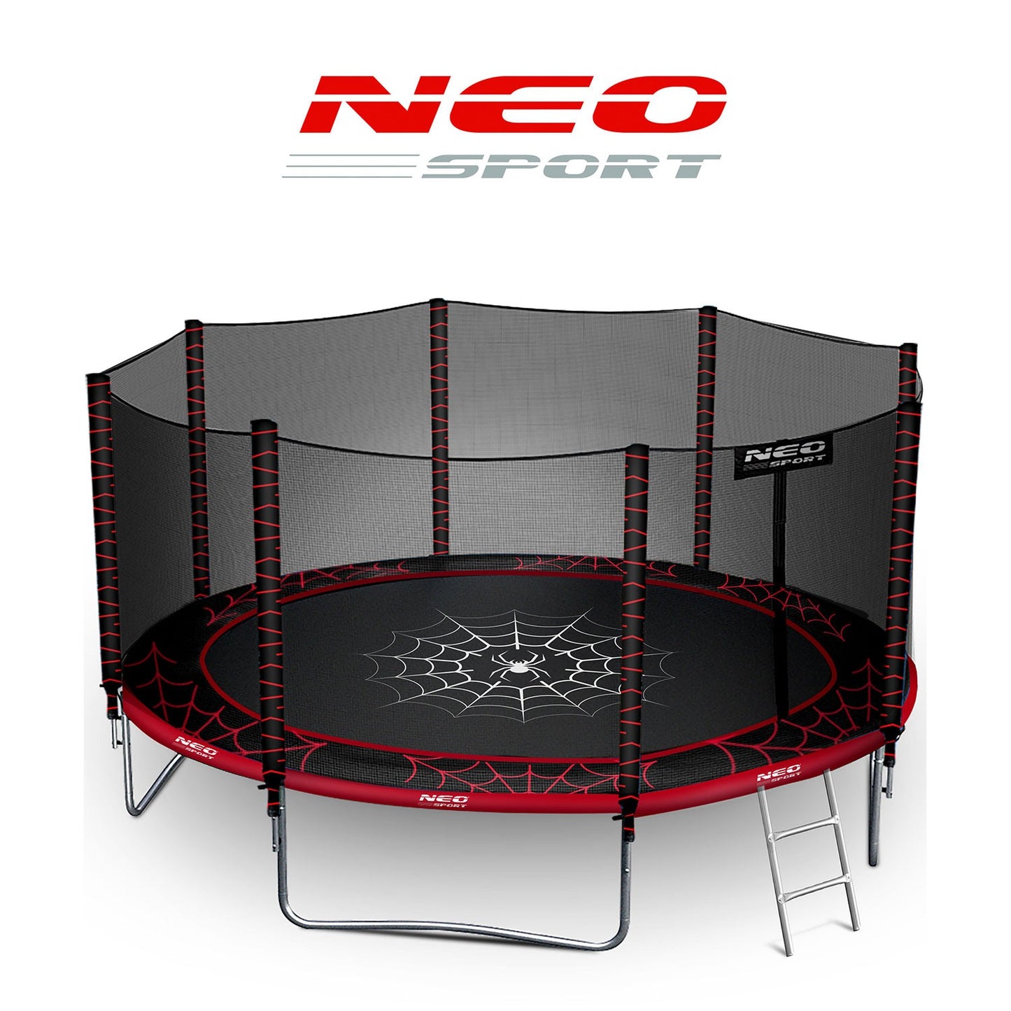 Garden trampoline 14ft/435cm with outdoor net and ladder Neo-Sport