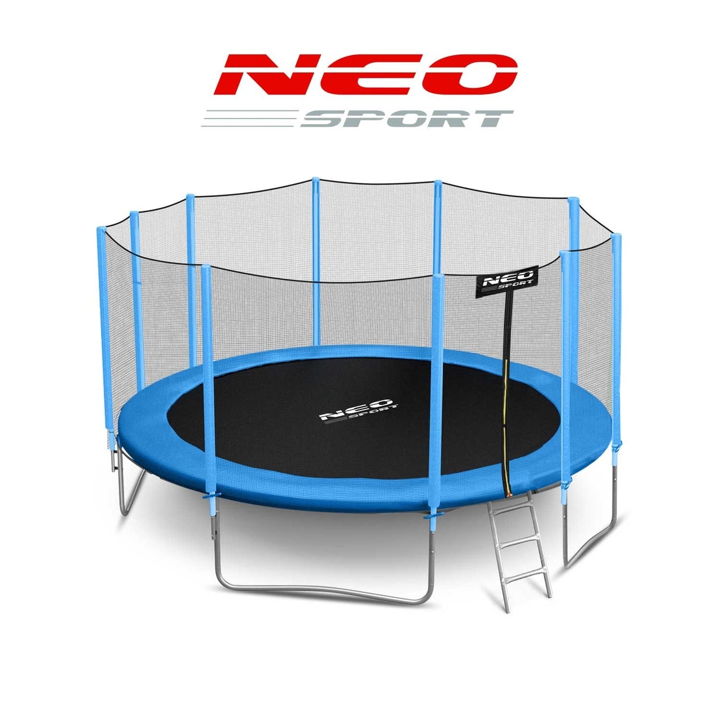 Garden trampoline 15ft/465cm with external net and Neo-Sport ladder