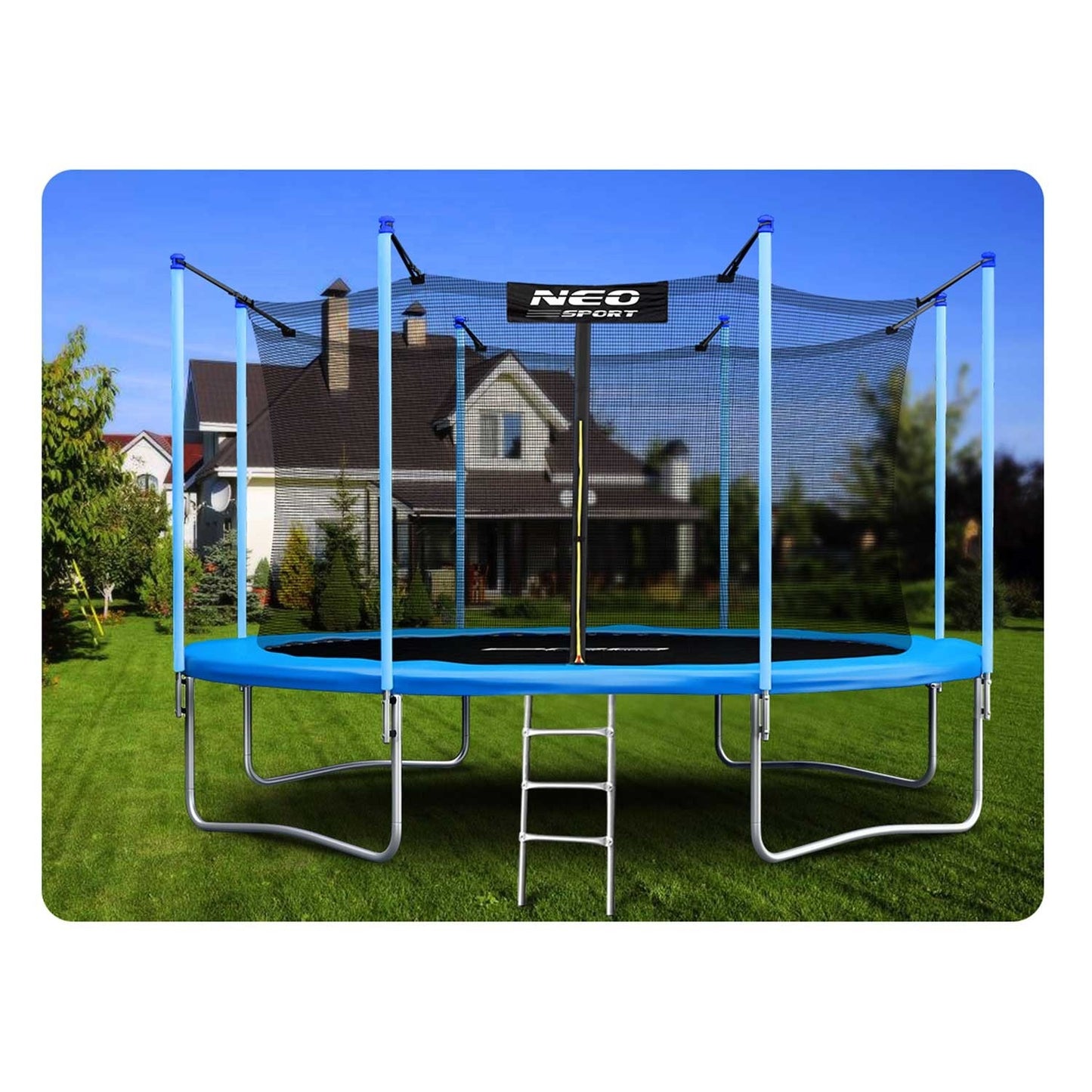Garden trampoline 15ft/465cm with inner net and ladder Neo-Sport
