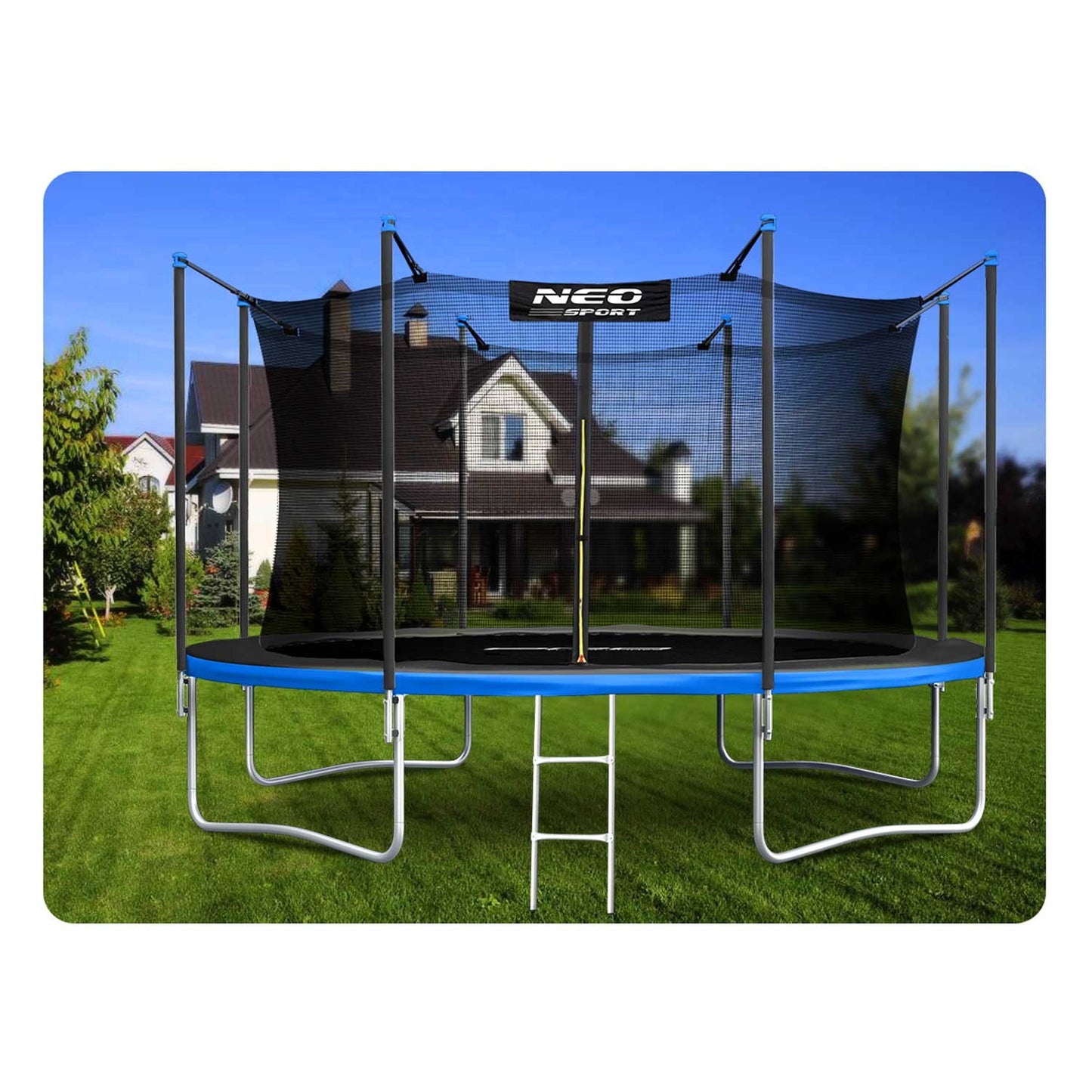 Garden trampoline 15ft/465cm with internal net and ladder Neo-Sport