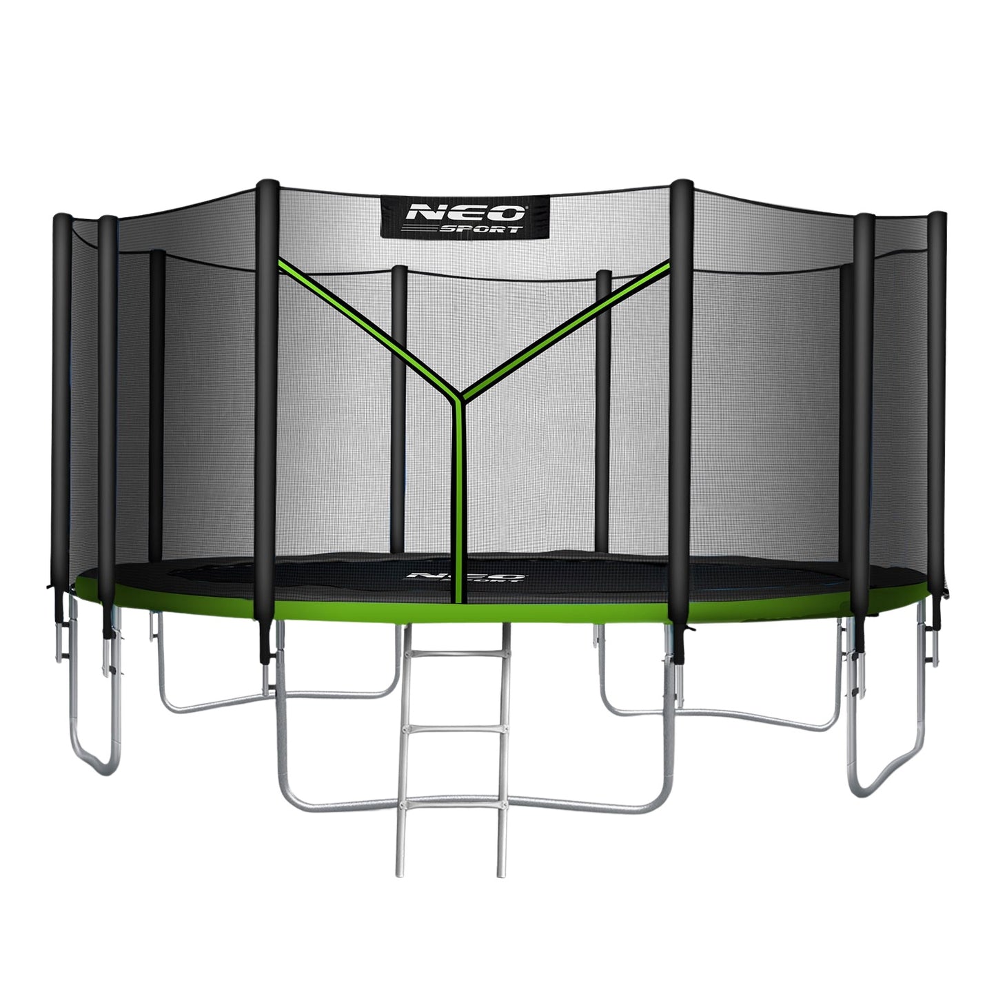 Garden trampoline 15ft/465cm with outdoor net and ladder Neo-Sport