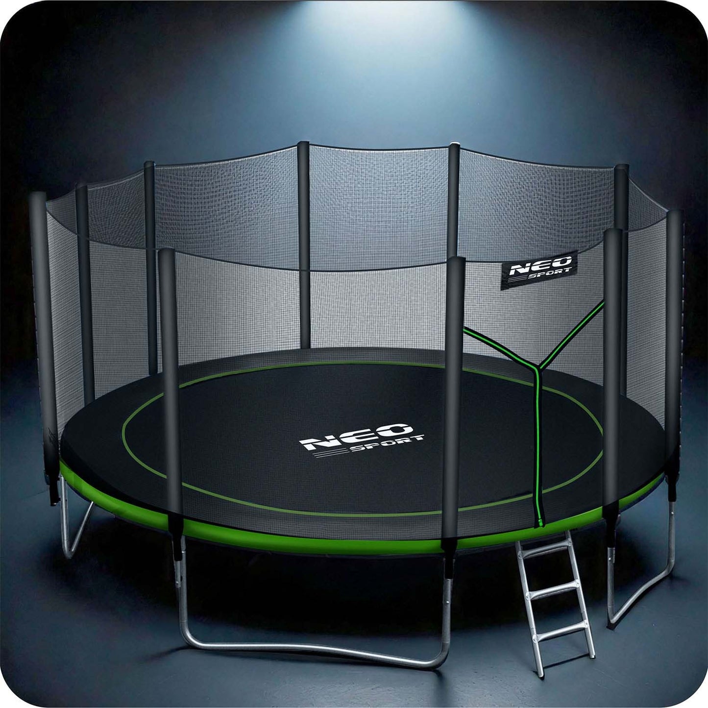 Garden trampoline 15ft/465cm with outdoor net and ladder Neo-Sport