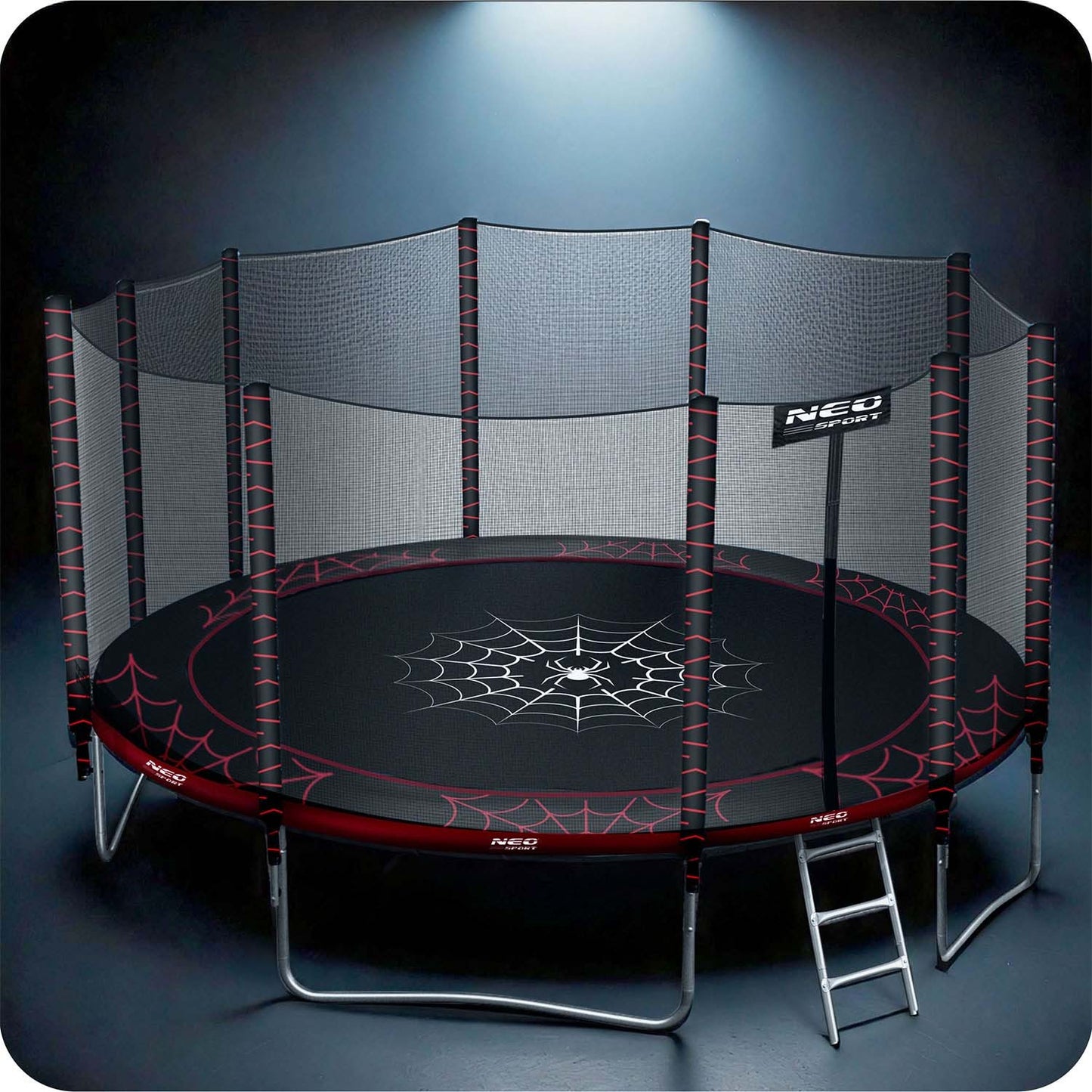 Garden trampoline 15ft/465cm with outdoor net and ladder Neo-Sport