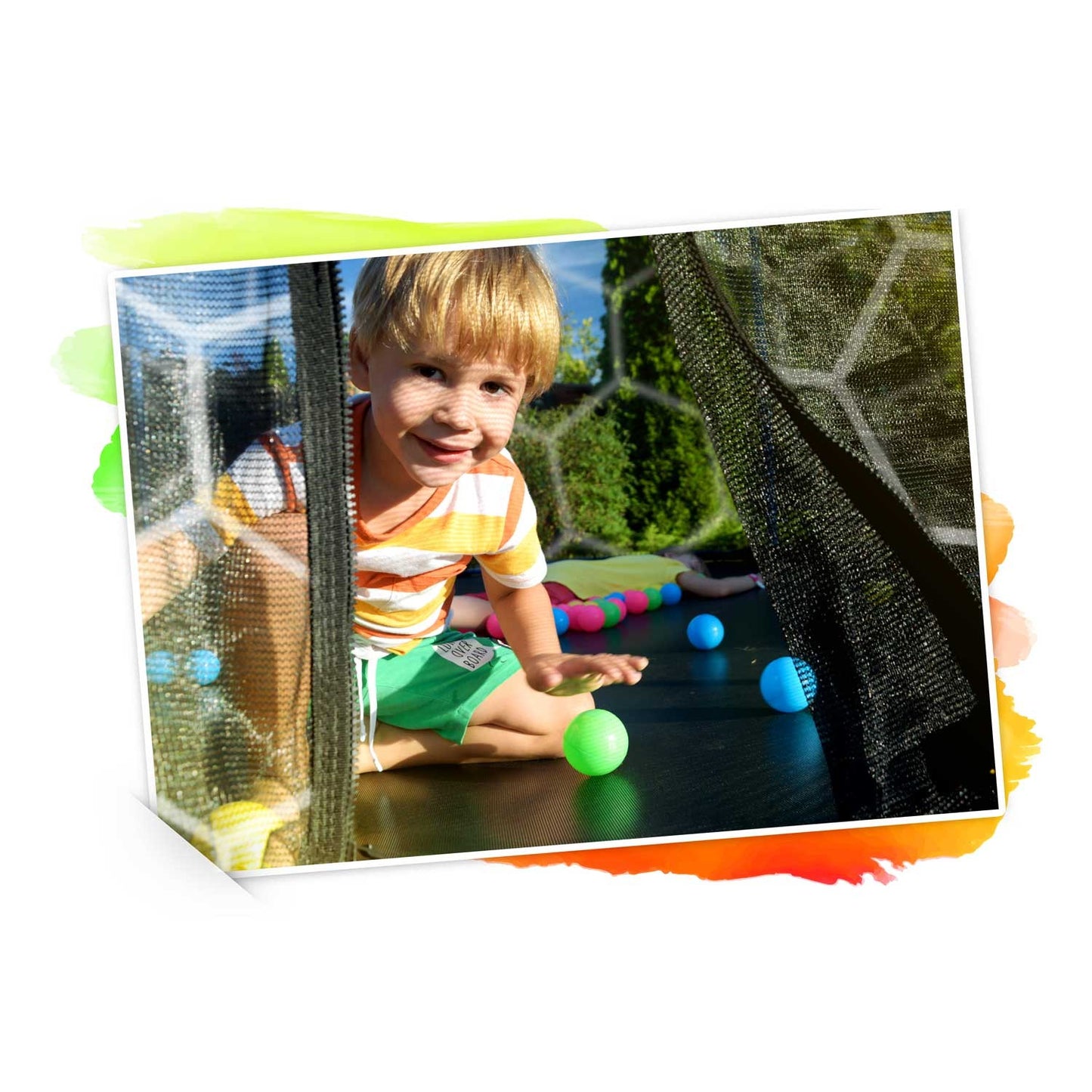 Garden trampoline 312 cm with safety net and ladder from Neo-Sport
