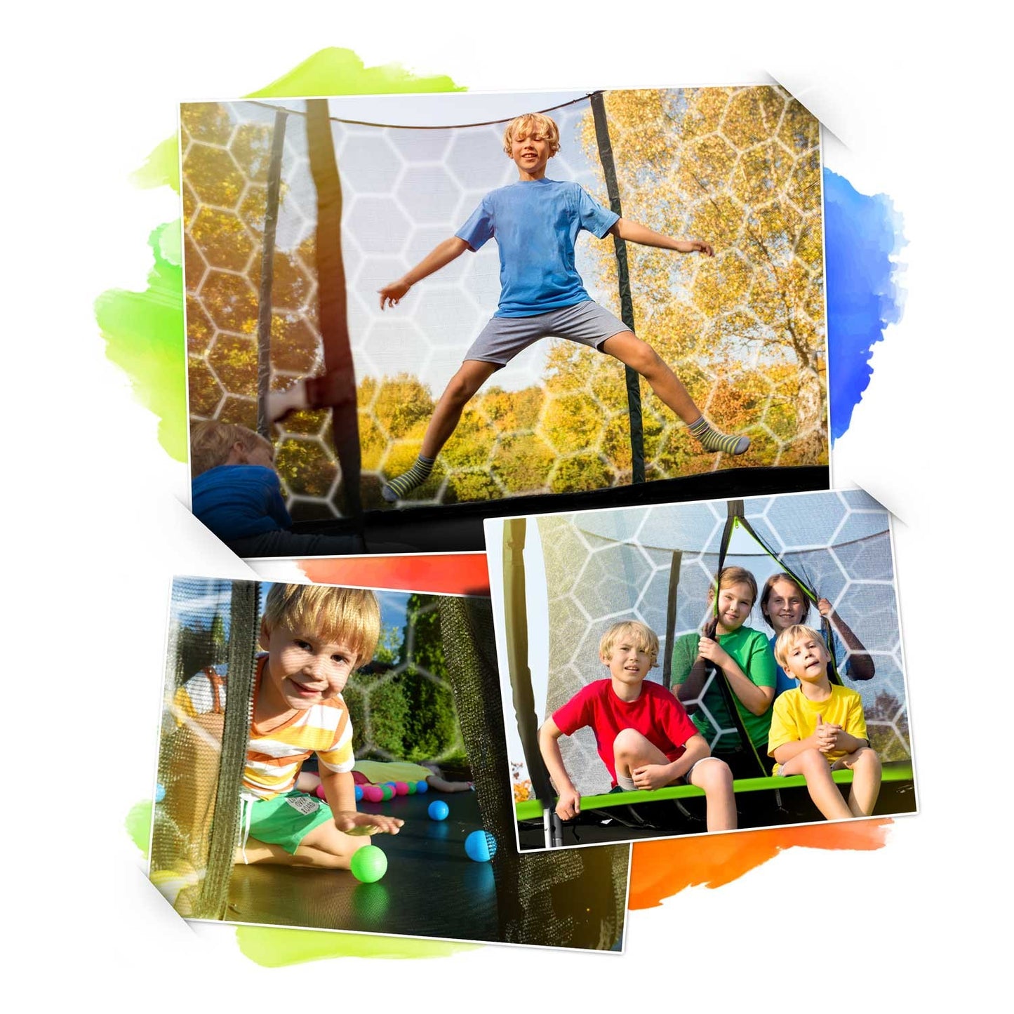 Garden trampoline 8ft/252cm with Inner Net and Ladder from Neo-Sport