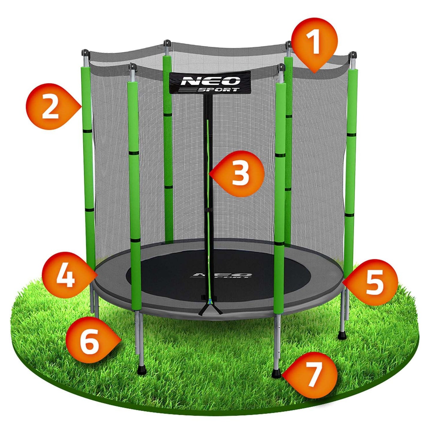 Garden trampoline for children 140 cm 4.5 ft Neo-Sport