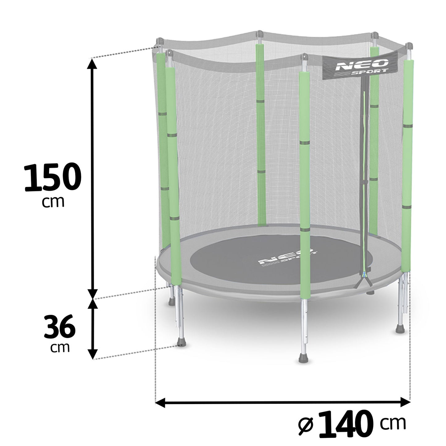 Garden trampoline for children 140 cm 4.5 ft Neo-Sport