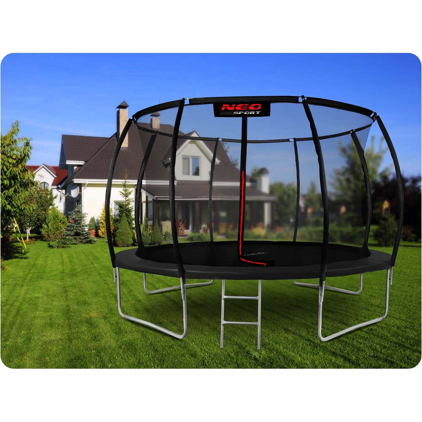 Garden trampoline profiled 14ft/435cm with internal net Neo-Sport