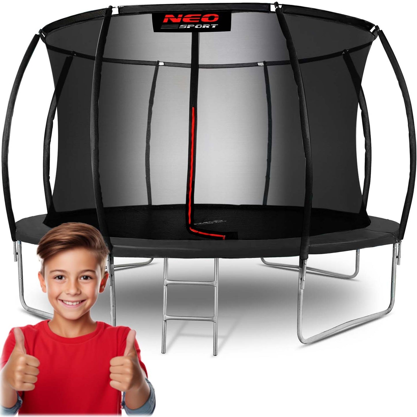 Garden trampoline profiled 14ft/435cm with internal net Neo-Sport