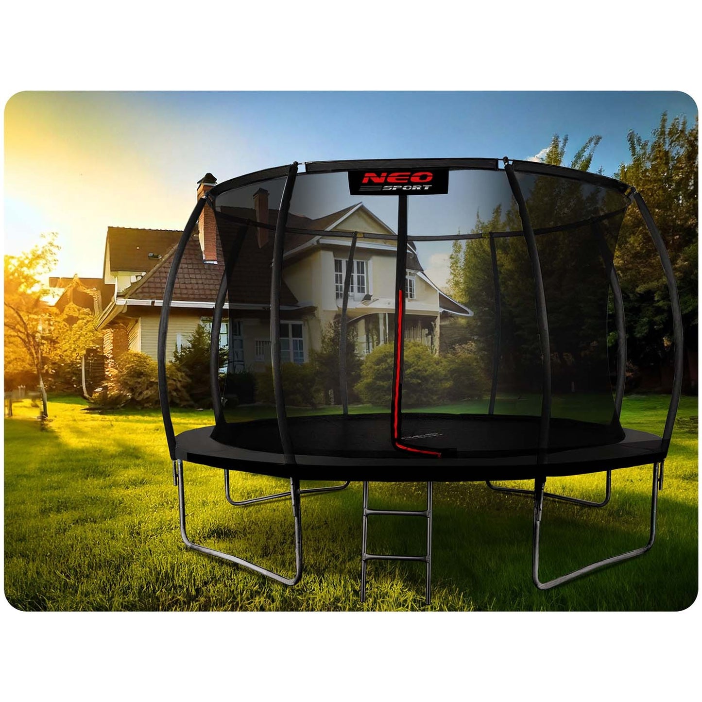 Garden trampoline profiled 14ft/435cm with internal net Neo-Sport