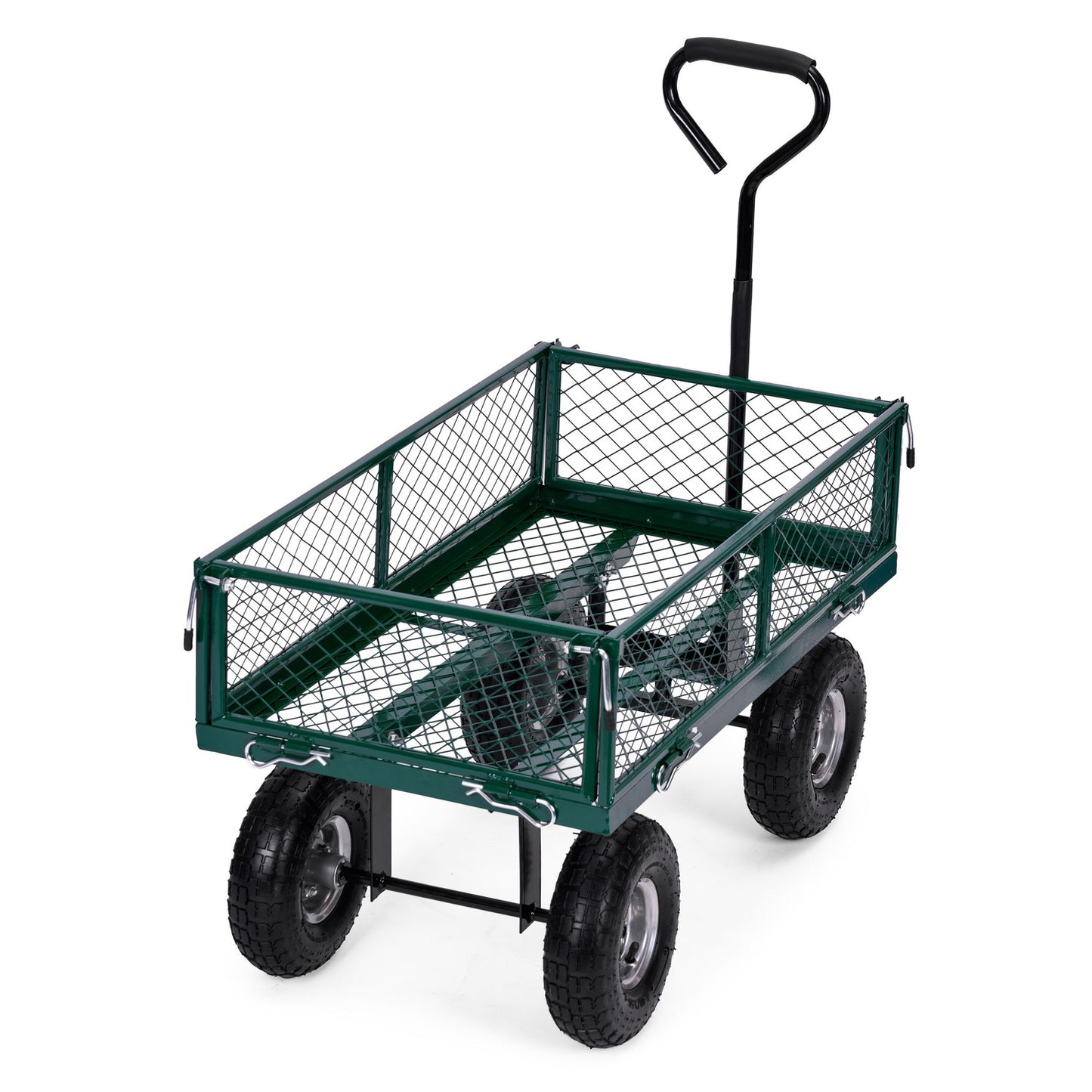 Garden transport cart, 200 kg, opening side panels, large inflatable wheels, MultiGarden