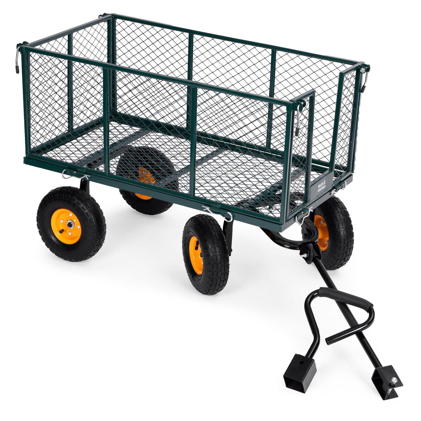 Garden transport cart, 400 kg, for tractor, opening side panels, large inflatable wheels, MultiGarden