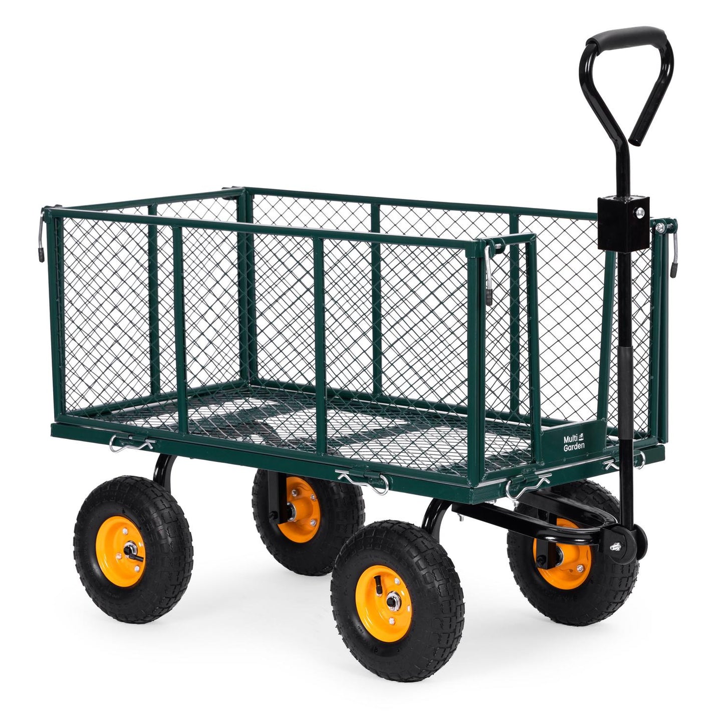 Garden transport cart, 400 kg, for tractor, opening side panels, large inflatable wheels, MultiGarden