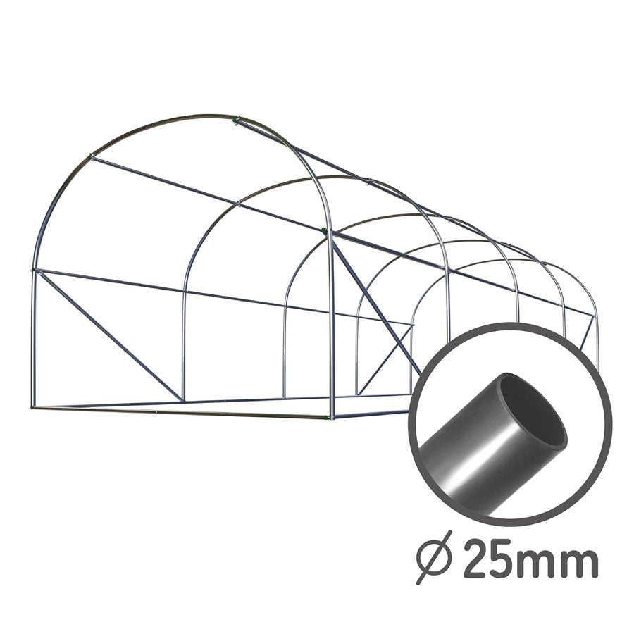 Garden tunnel 2.5 x 4 m (10 m2) pink Plonos