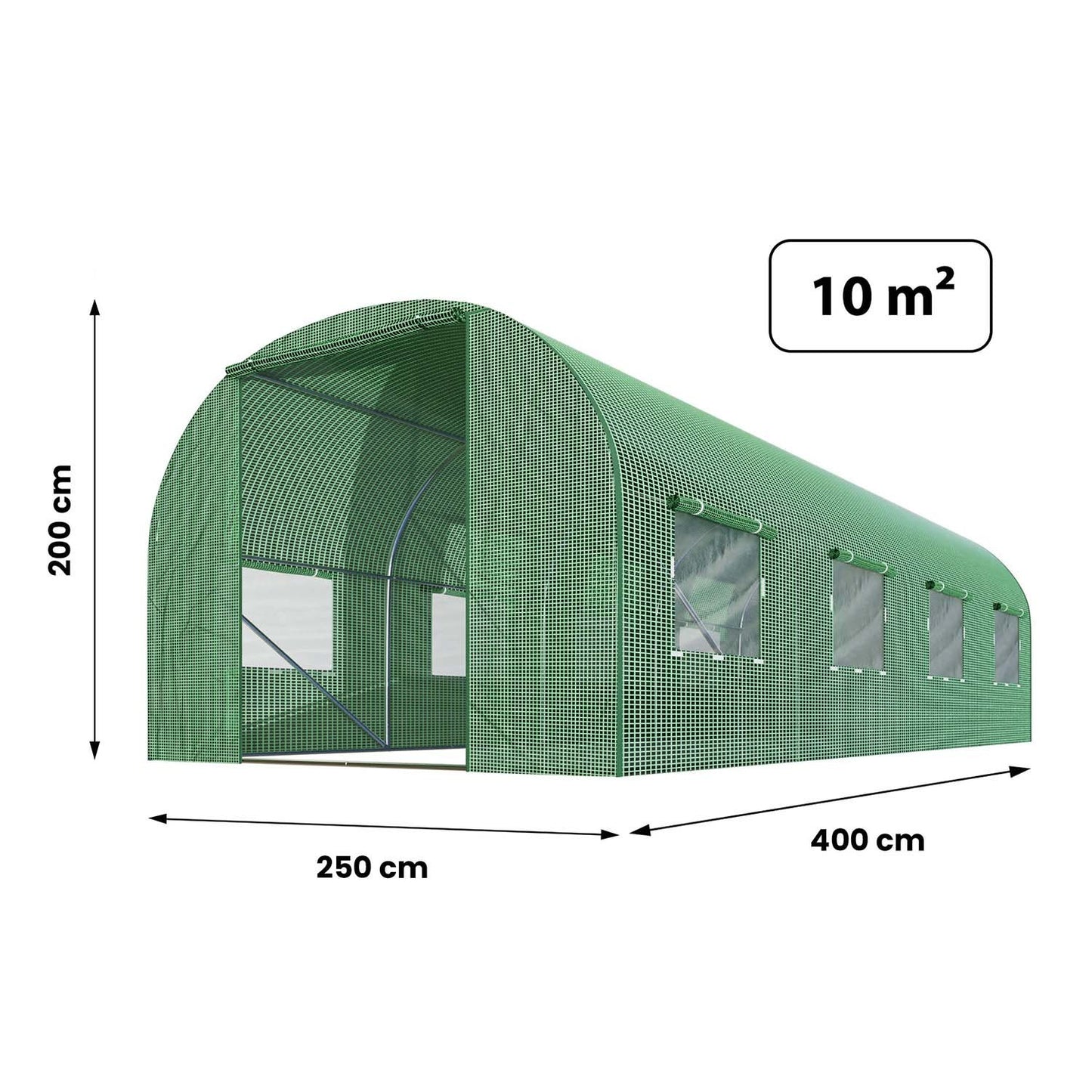Garden tunnel 2.5x4xH2m (10m²) Plonos