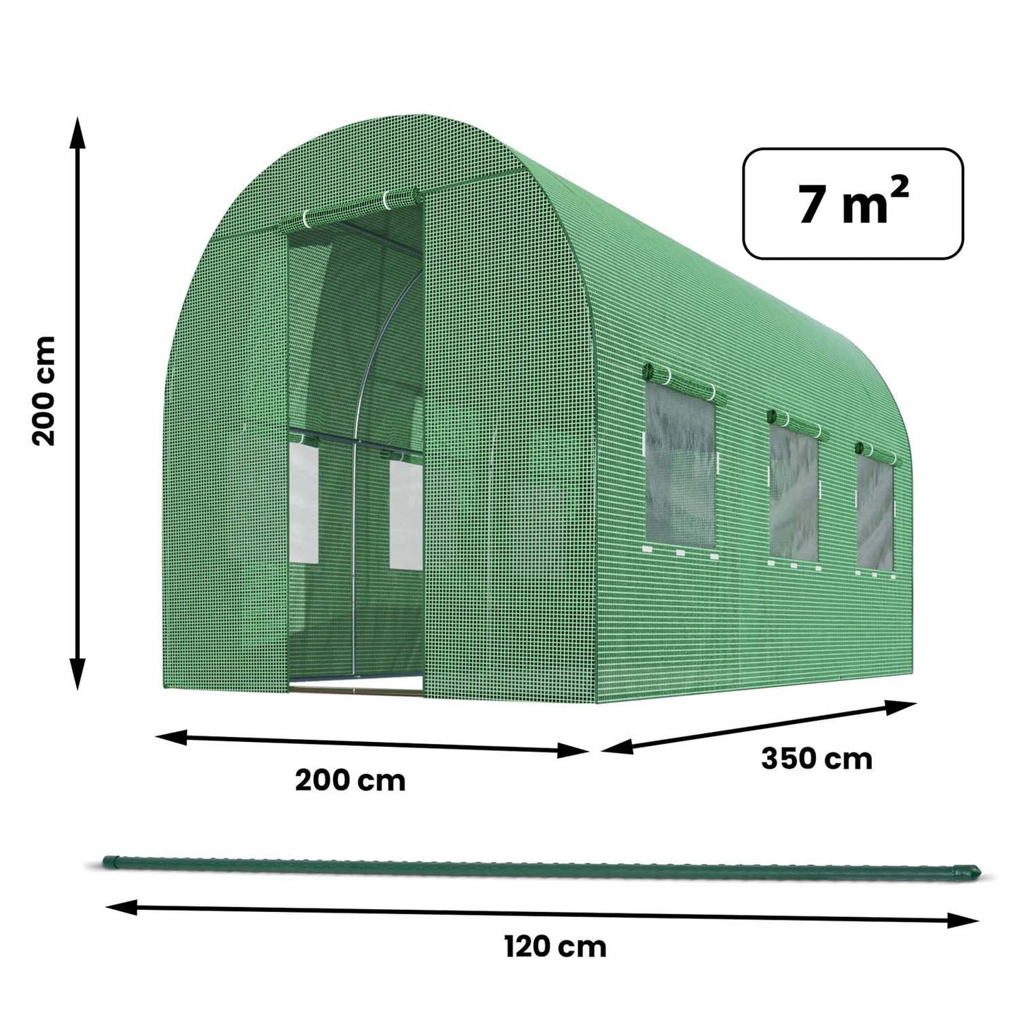 Garden tunnel 2 x 3.5 m (7 m2) Plonos