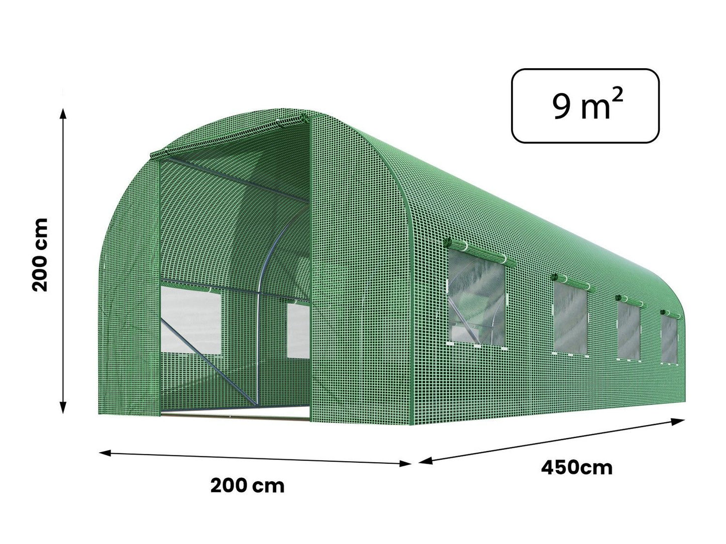 Garden tunnel 2x4.5xH2m (9m²) Plonos