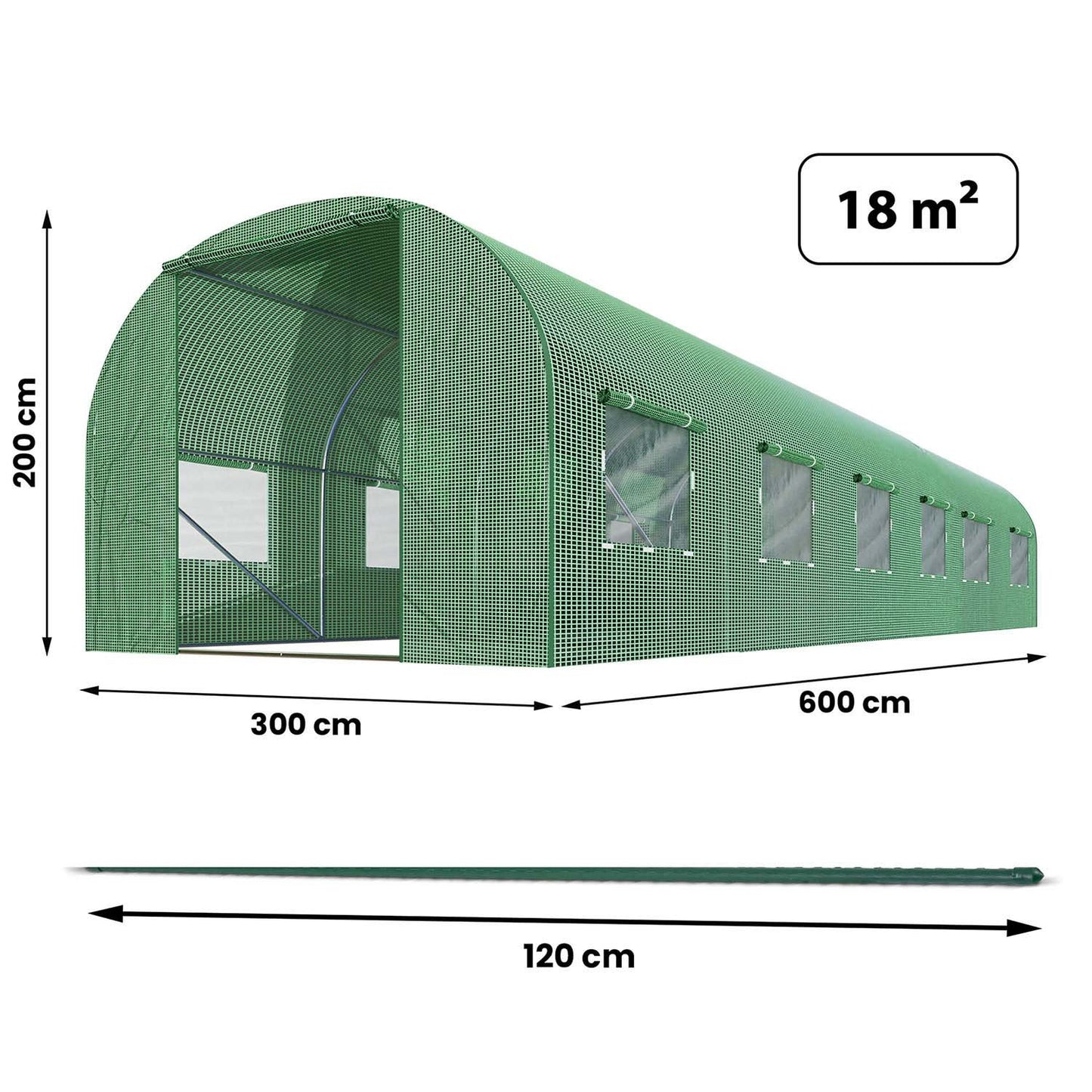 Garden tunnel 3 x 6 m (18 m2) Plonos
