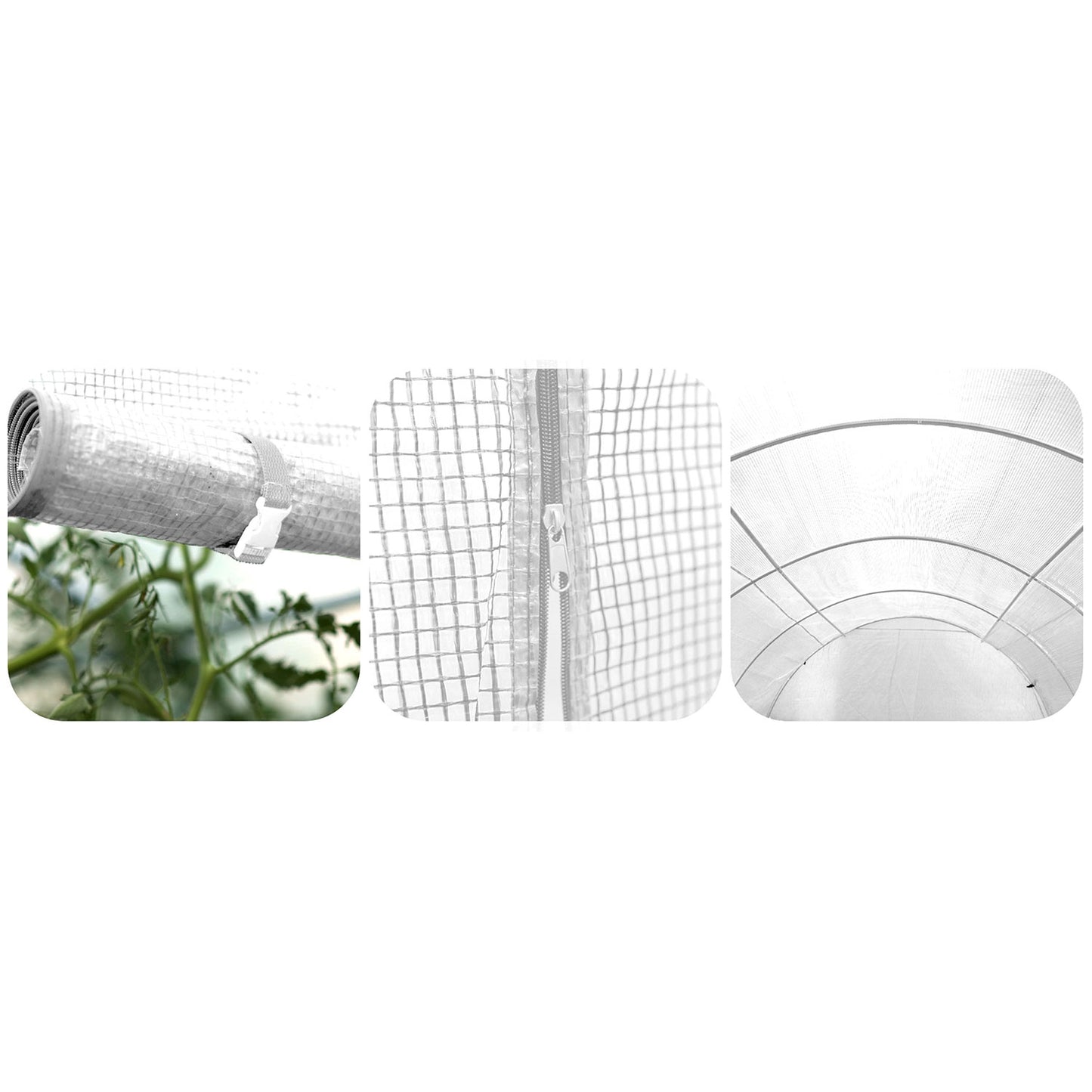 Garden tunnel 3 x 6 m (18 m2) white Plonos