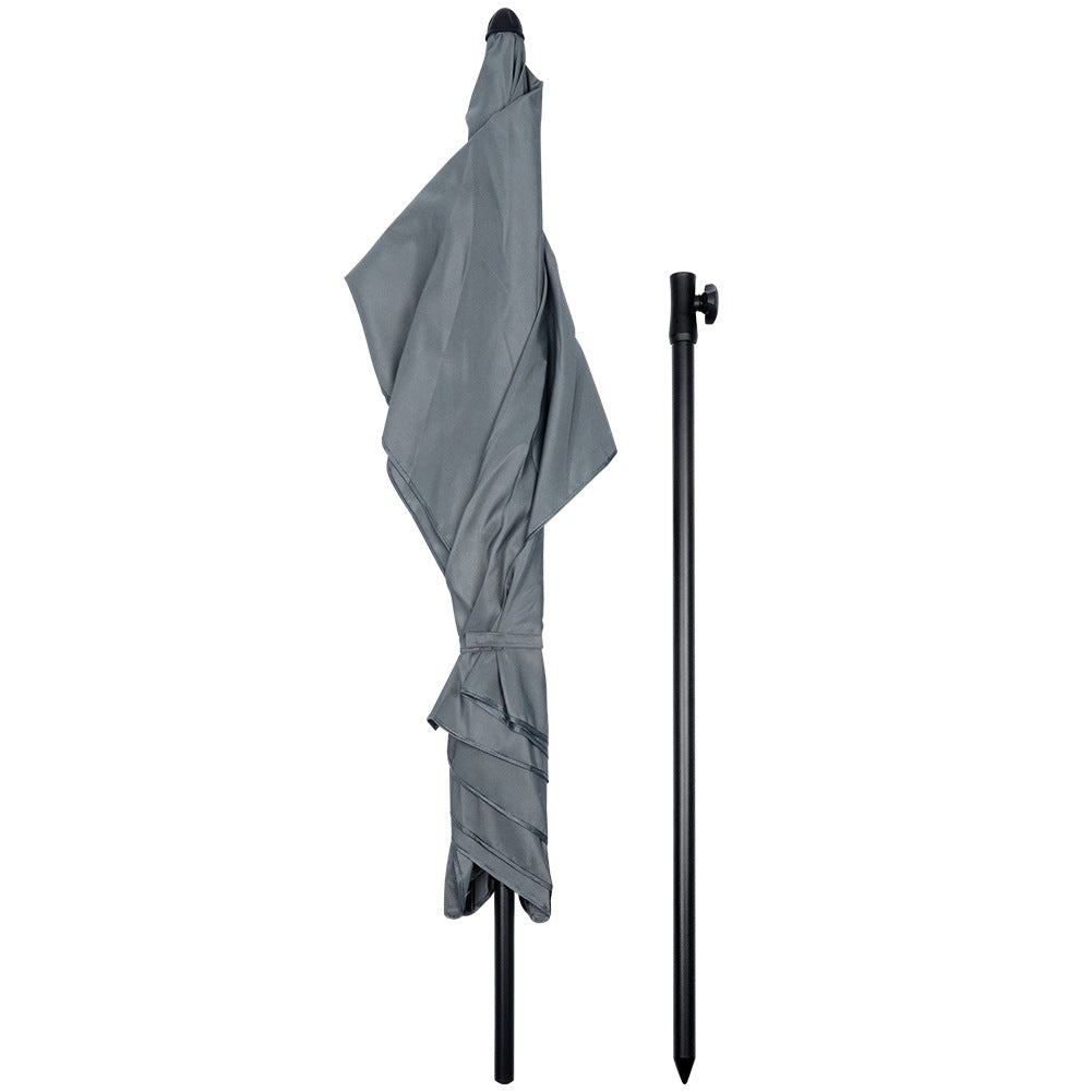 Garden umbrella gray adjustable 125x200 cm