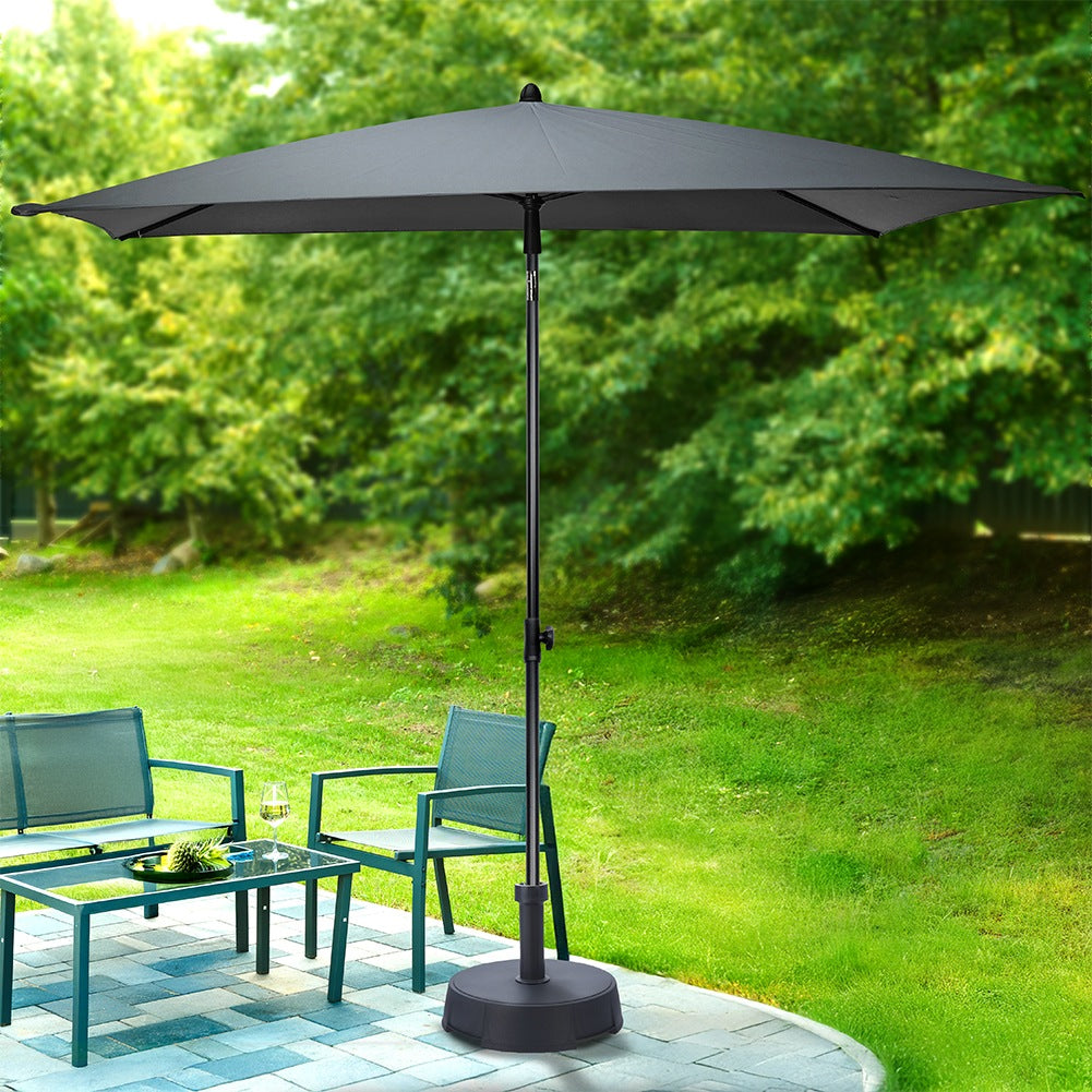 Garden umbrella gray adjustable 125x200 cm