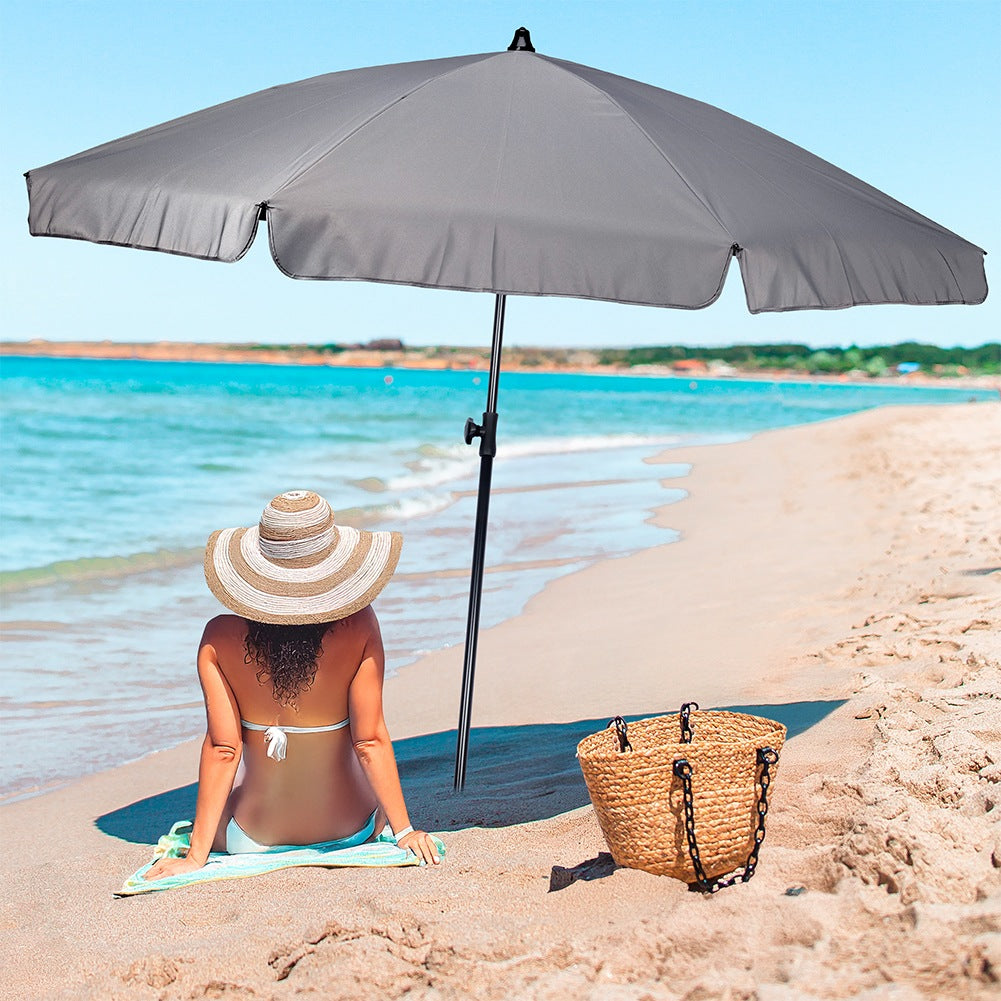 Garden umbrella gray adjustable 185 cm