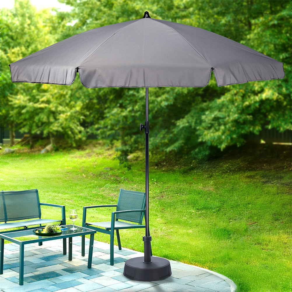 Garden umbrella gray adjustable 185 cm