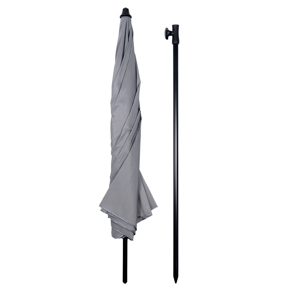 Garden umbrella gray adjustable 185 cm