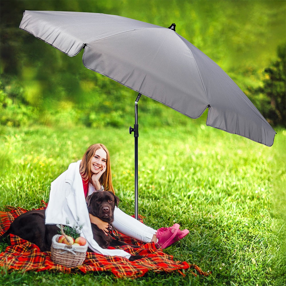 Garden umbrella gray adjustable 185 cm