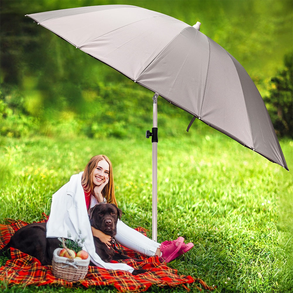 Garden umbrella gray adjustable 190 cm