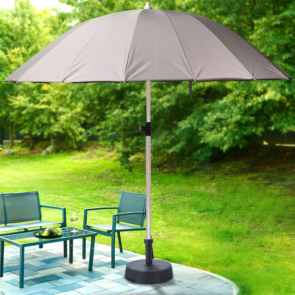 Garden umbrella gray adjustable 190 cm