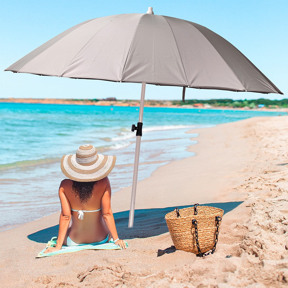 Garden umbrella gray adjustable 190 cm