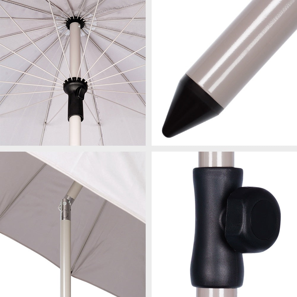 Garden umbrella gray adjustable 190 cm