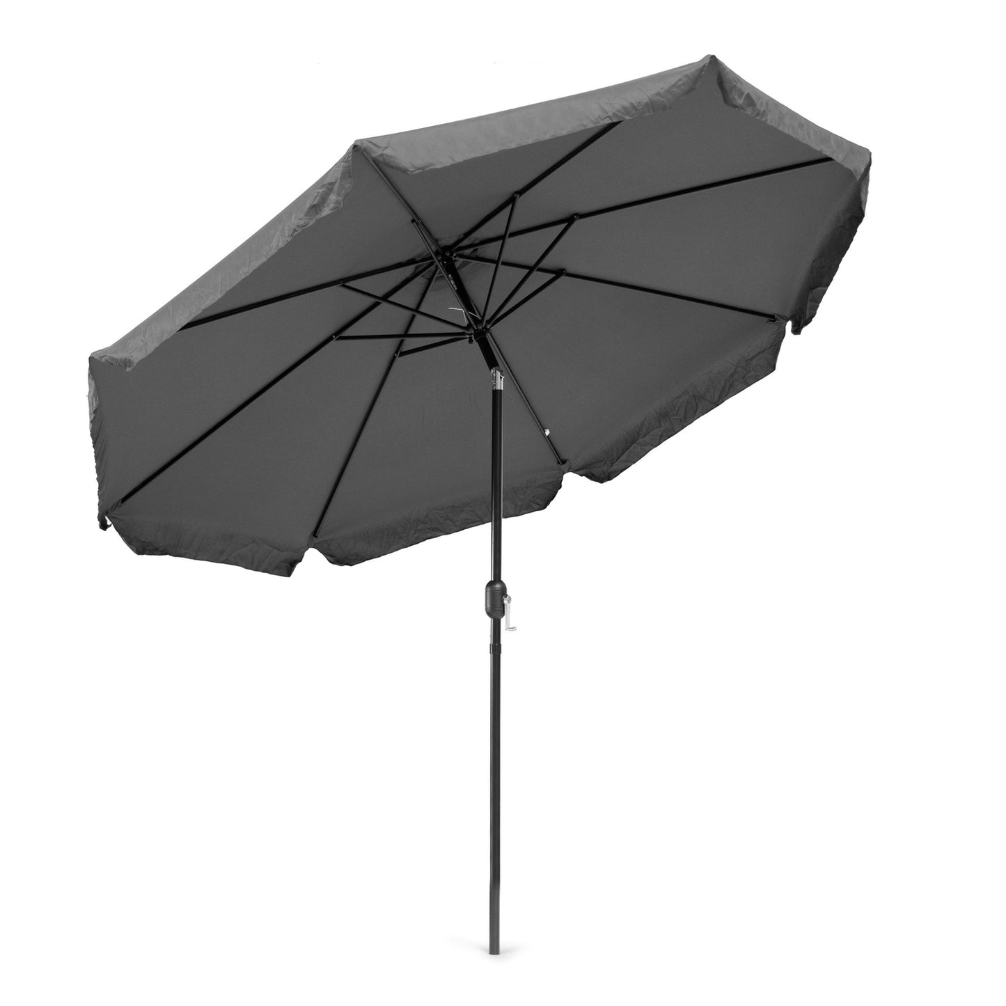 Garden umbrella large 3m diagonal broken with a crank gray