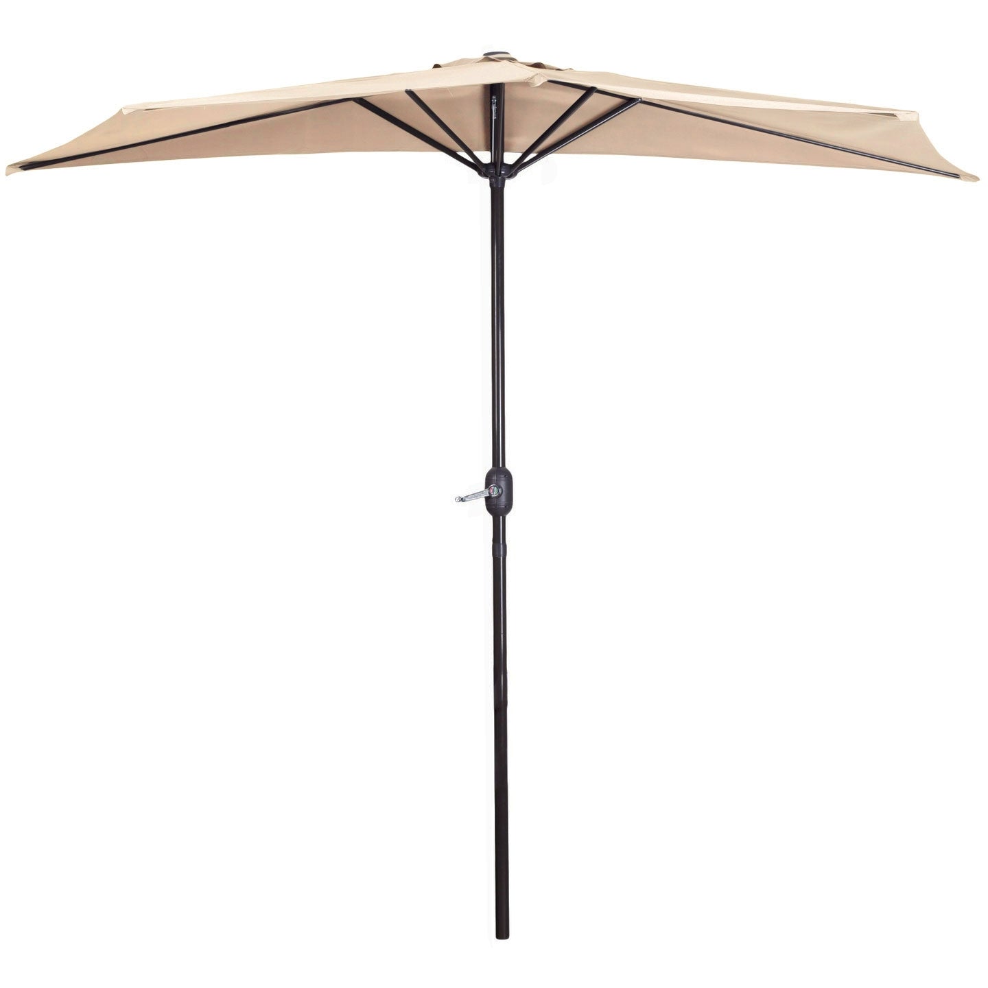 Garden umbrella semi-wall umbrella for the terrace 2.7 m beige