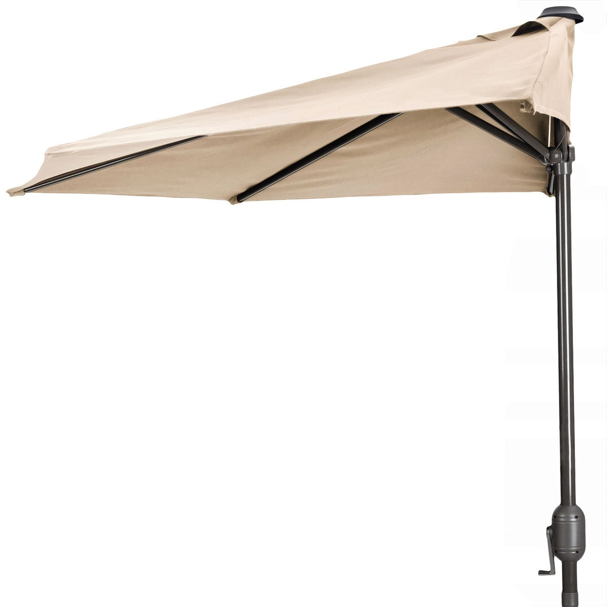 Garden umbrella semi-wall umbrella for the terrace 2.7 m beige