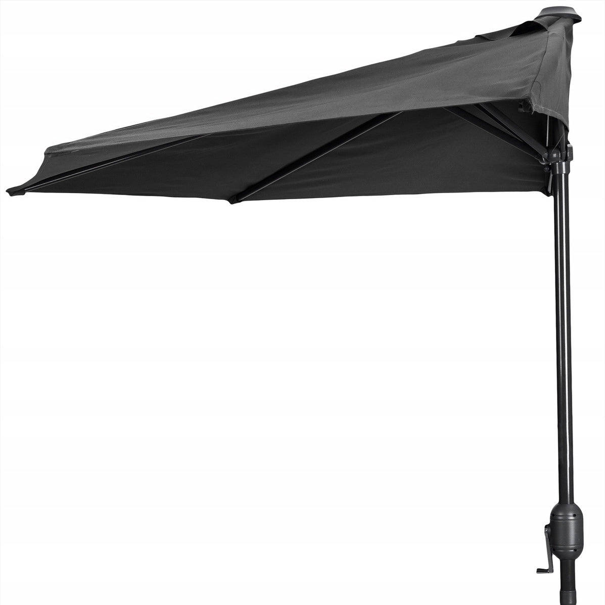 Garden umbrella semi-wall umbrella for the terrace 2.7 m gray