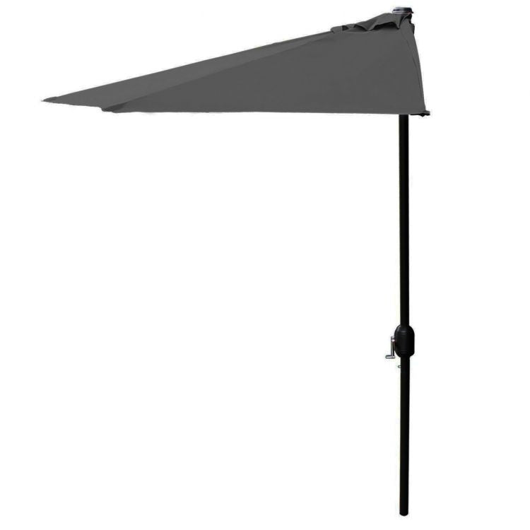 Garden umbrella semi-wall umbrella for the terrace 2.7 m gray