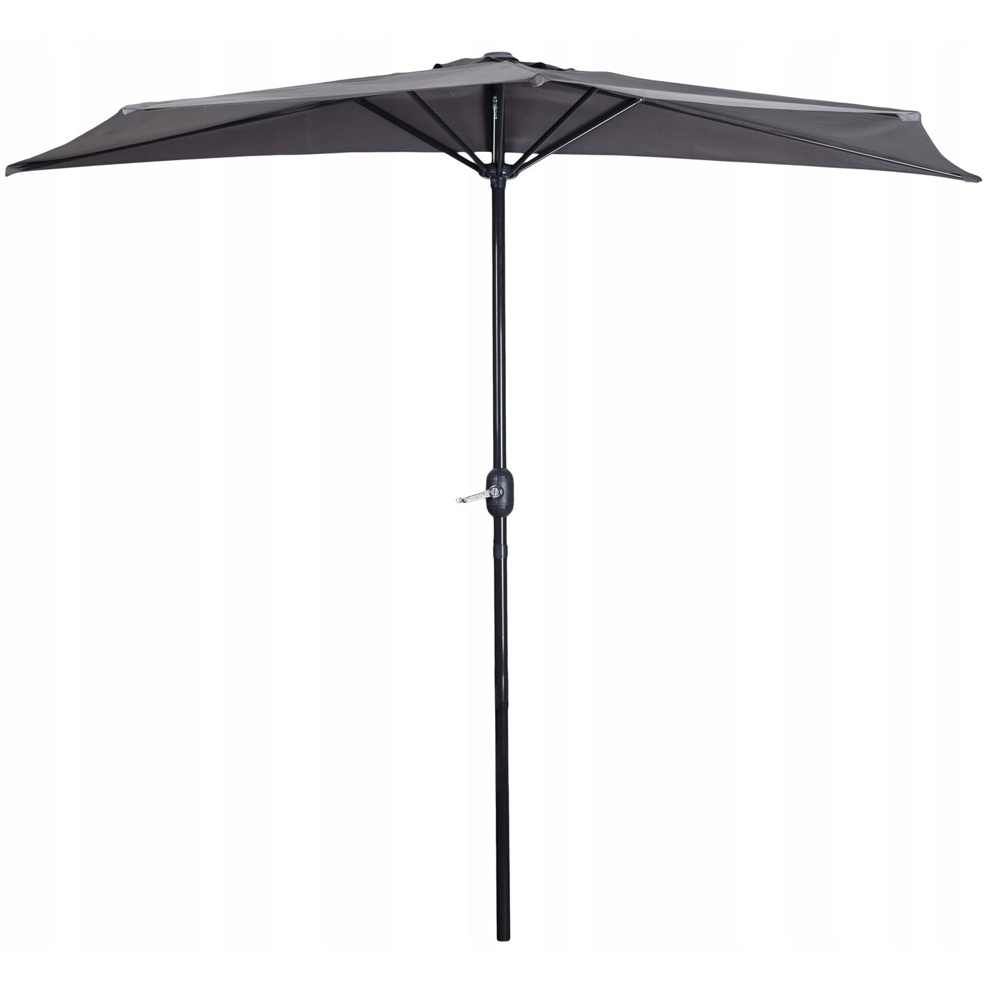 Garden umbrella semi-wall umbrella for the terrace 2.7 m gray