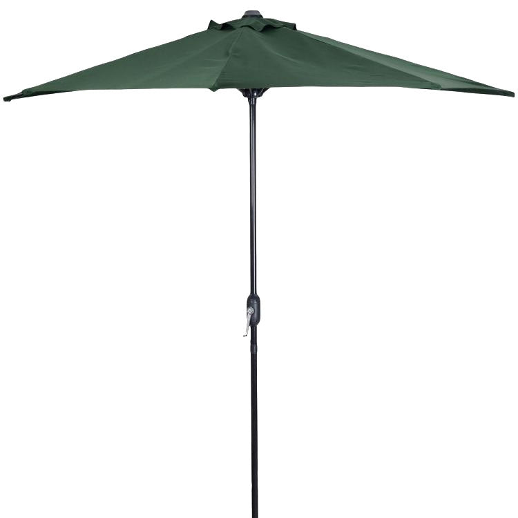 Garden umbrella semi-wall umbrella for the terrace 2.7 m green