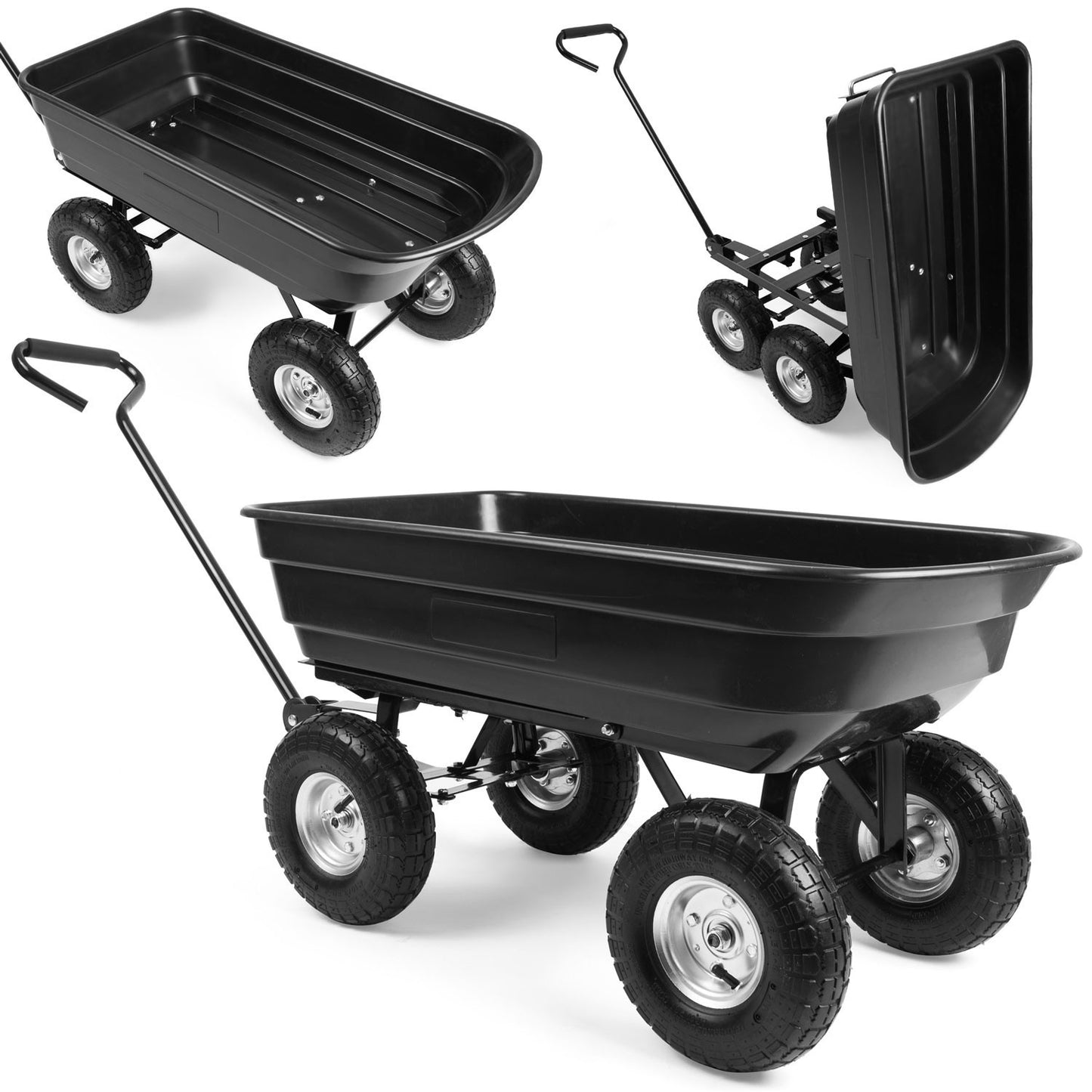 Garden wheelbarrow with tipping function 75L Humberg 4871
