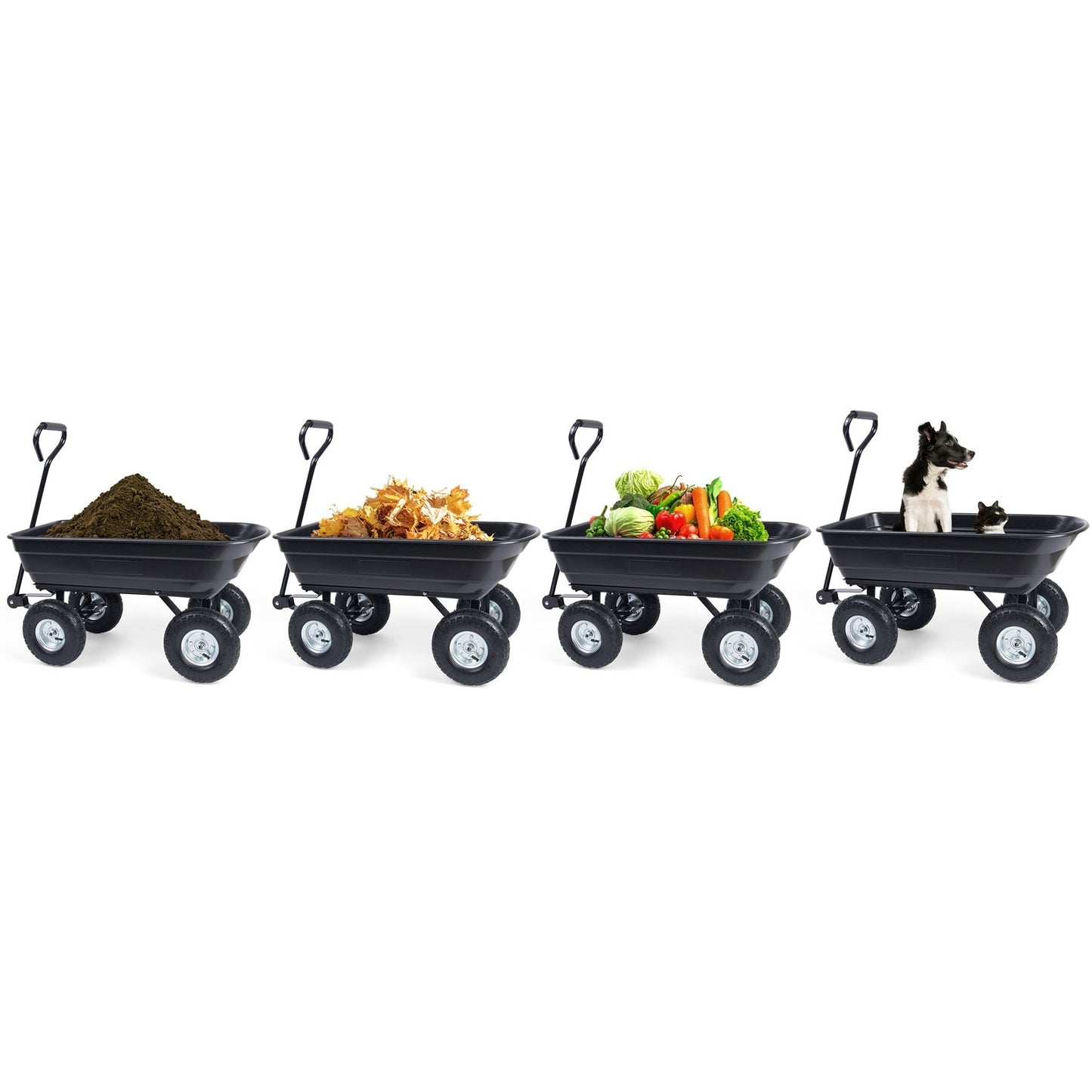 Garden wheelbarrow with tipping function 75L Humberg 4871
