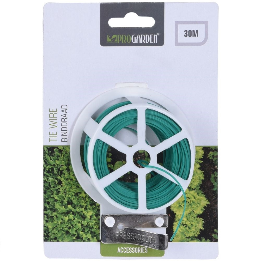 Garden wire 30m, green, weather-resistant and plant-proof