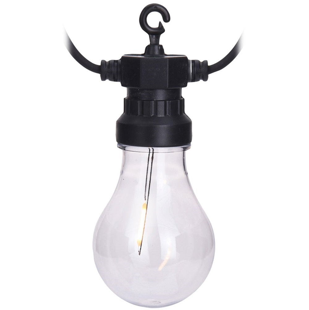 Garland for indoor and outdoor use with warm retro bulbs