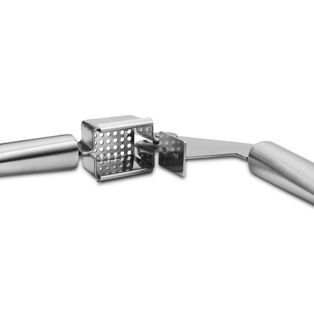 Garlic press in stainless steel for fast and efficient pressing