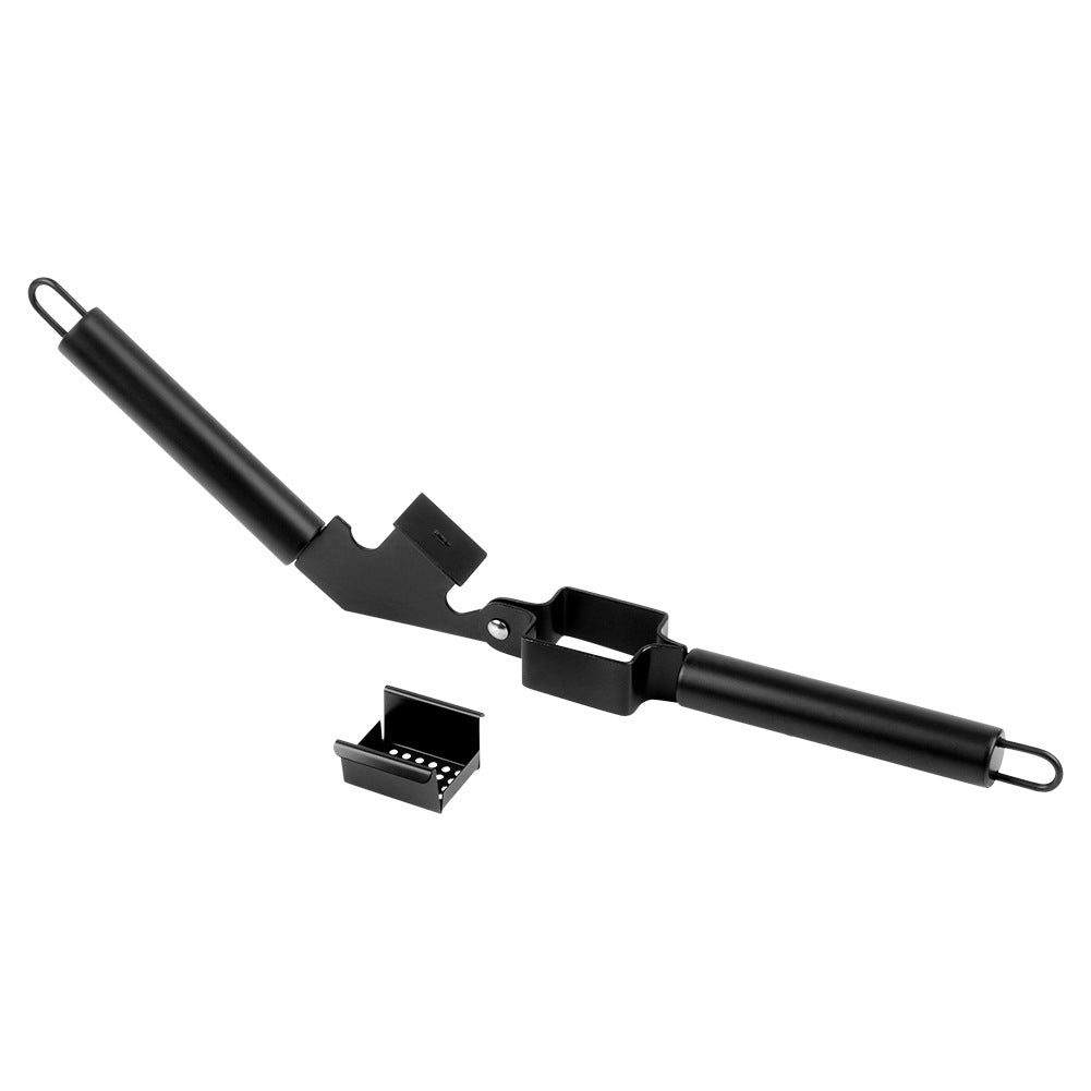 Garlic press, steel, black, 19 cm