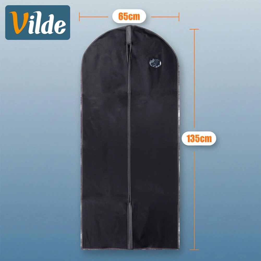 Garment Covers Set, 60x135 cm, Black Polyester, 2-Pack