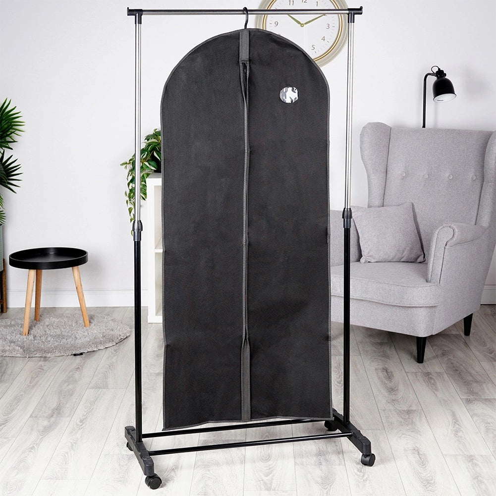 Garment Covers Set, 60x135 cm, Black Polyester, 2-Pack