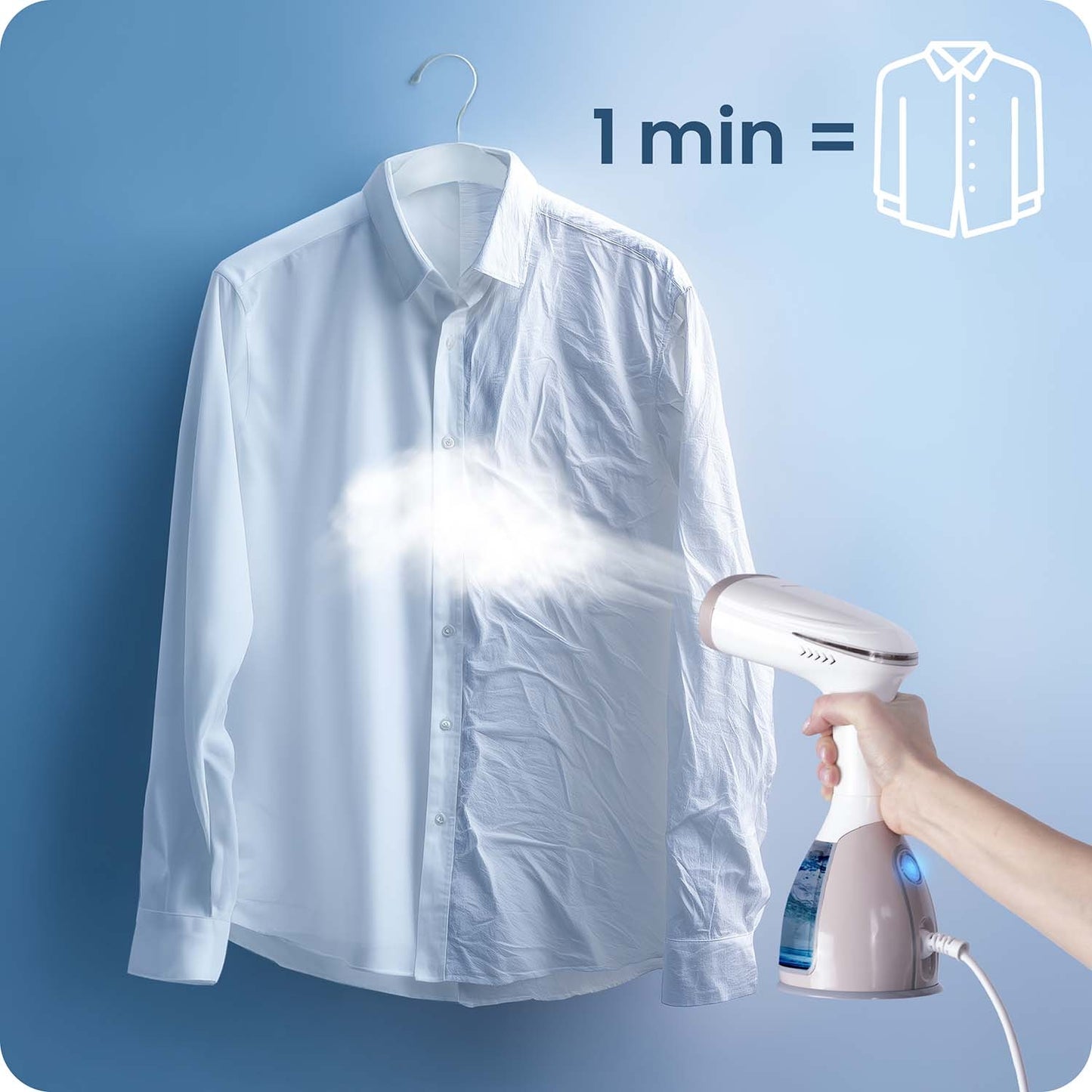 Garment Steamer 1500W – Handheld Fabric Wrinkle Remover